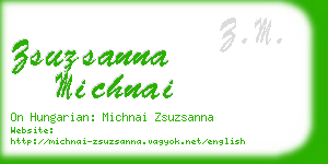 zsuzsanna michnai business card